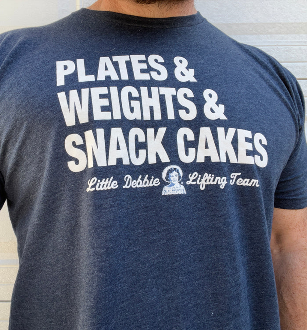 PLATES & WEIGHTS & SNACK CAKES SHIRT